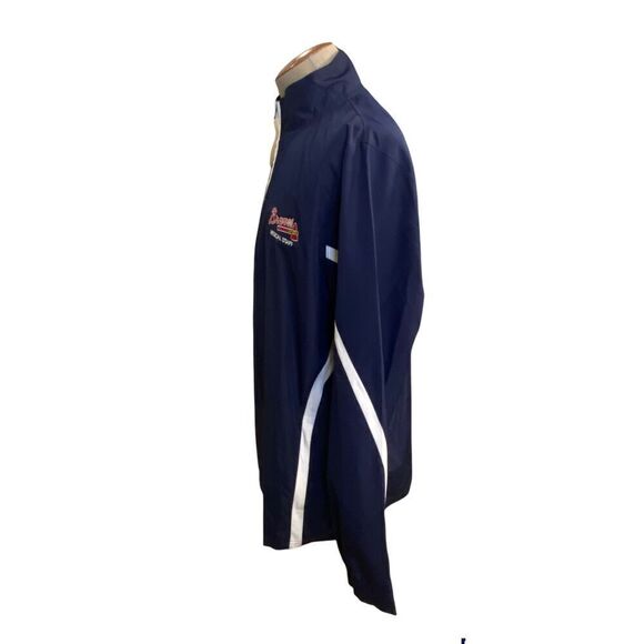 Atlanta Braves Under Armour Pullover Jacket 3/4 Zip Lightweight Packable XL - Picture 4 of 12